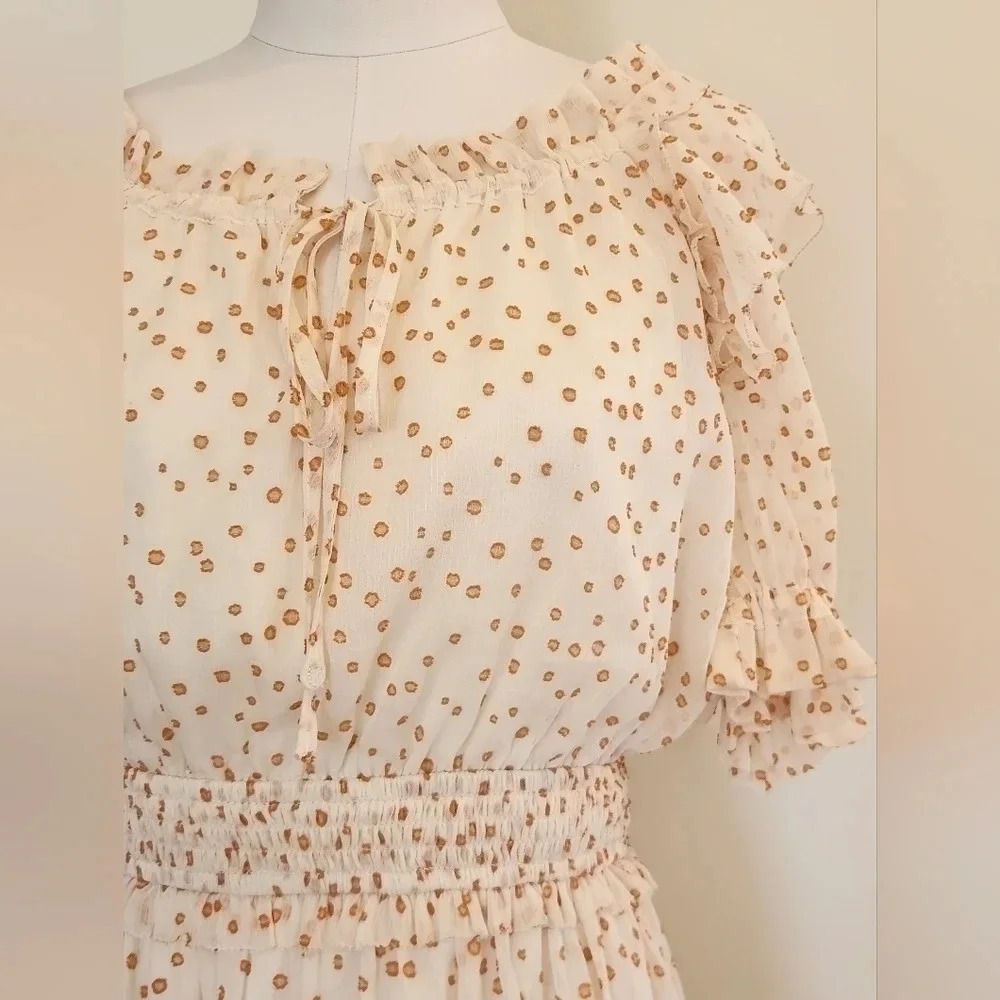 || CURRENT AIR || polka dotted midi dress